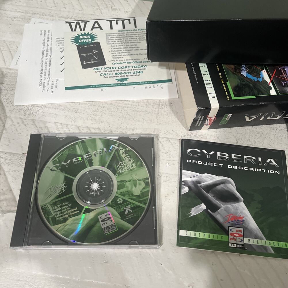 Interplay/Xatrix Entertainment - Cyberia (PC, 1994) CD vintage PC Game w/ box - Picture 3 of 5